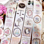  Close-up of Ashby Castle washi tape showing vintage ephemera designs for journaling and scrapbooking
