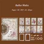 Ballet Waltz theme — full sheet of blush-pink lace stickers