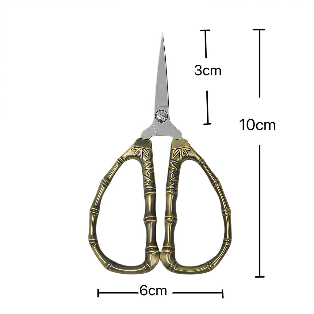 Bamboo scissors size diagram, 10cm stainless steel craft scissors