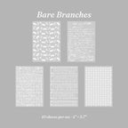 Brown-gray embossed vellum paper twig relief pattern junk journal layering backgrounds