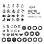  "Bedtime Story Time vintage lace sticker with dreamy fairy tale motif for scrapbook embellishment"