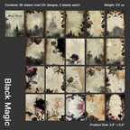 Magic Academy Collection - Black Magic Dark Vintage Background Paper Design