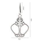 Black brushed embroidery scissors size diagram, 12cm stainless steel blades