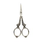 Black brushed Victorian court scissors with figure-eight handles