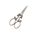 Black brushed scroll scissors with classic European vine design