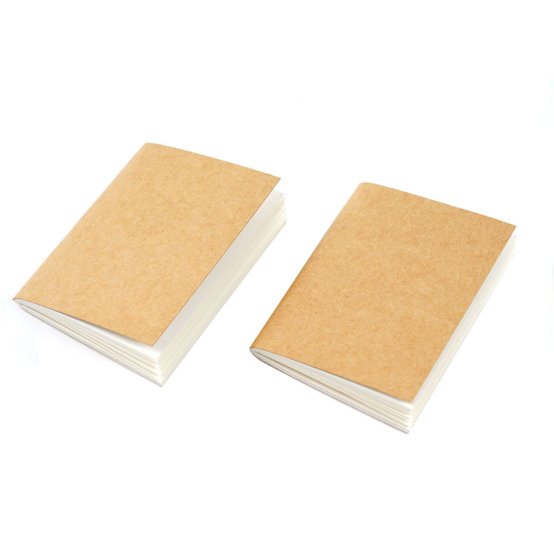 Two blank kraft paper refill insert notebooks with 100gsm premium Dowling paper for micro traveler's notebook