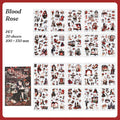 Thorn Chapel sticker book style 1 — Blood Rose, 20 gothic PET sheets