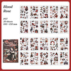 Thorn Chapel sticker book style 1 — Blood Rose, 20 gothic PET sheets