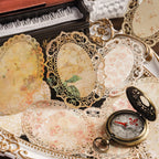 "Laser-cut floral memo pads showing hollow-out shadow effects"
