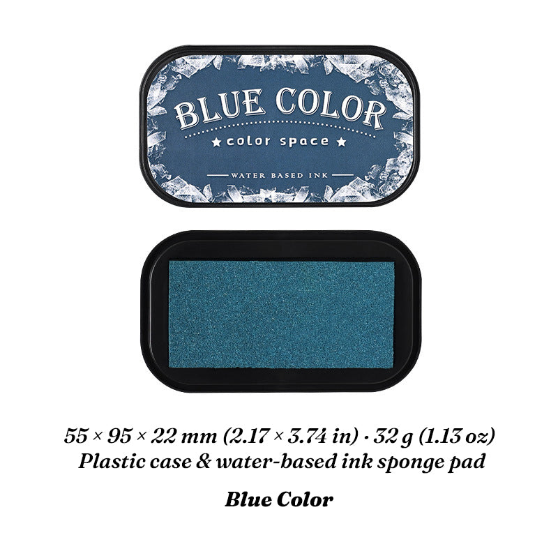 Blue Color water-based ink pad with open sponge surface