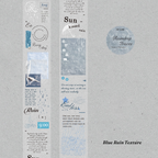 Grunge blue rain and scratch texture wide PET tape Blue Rain Texture for mixed media