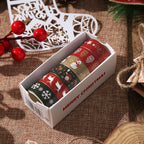 Blue and red Christmas washi tape set in gift box