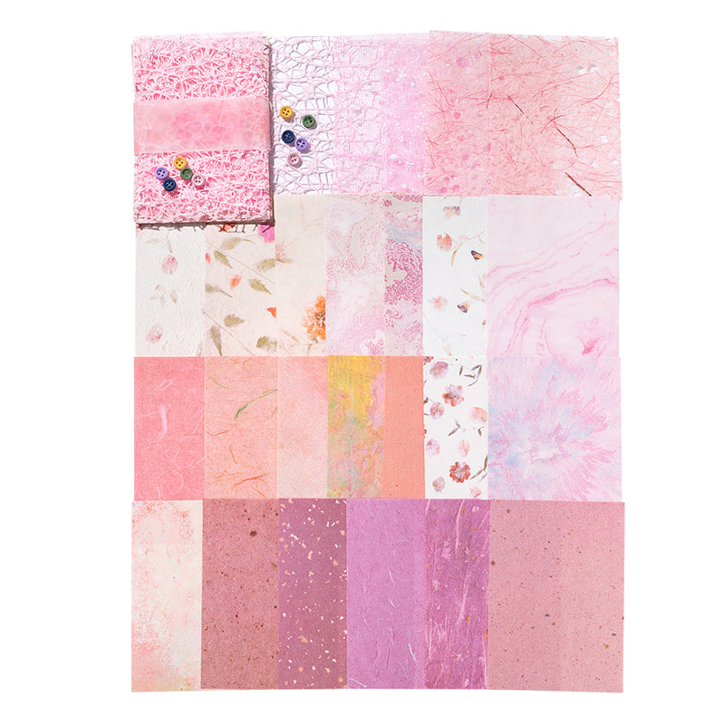 Blushing rose pink vintage mixed media ephemera supplies