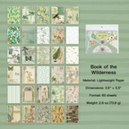 Book of the Wilderness design - rustic vintage background paper