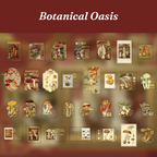 Botanical oasis tropical plant foil stamping stickers