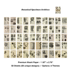 Botanical specimen archives plant encyclopedia vintage stickers