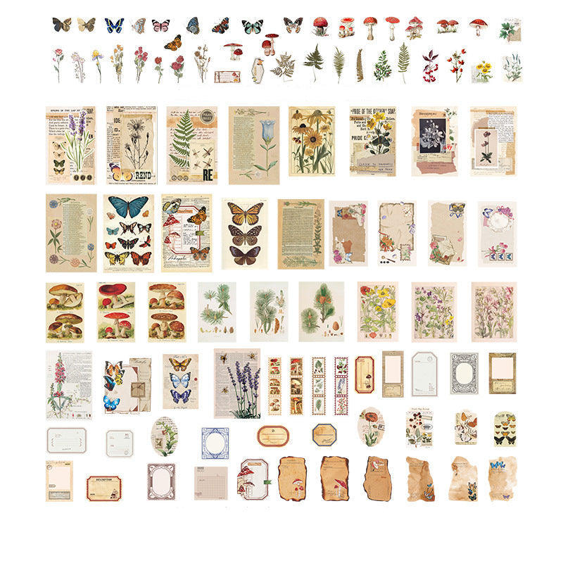 Botanical Gifts collection chart - plant and herb designs in a grid