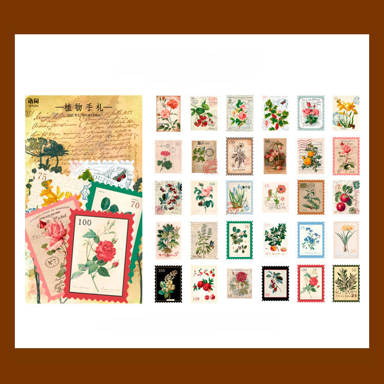 Retro Mail Vintage Stamp Sticker for Journaling