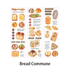 Bread Commune design - bakery themed PET tape stickers