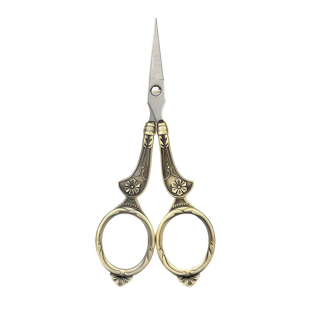 Bronze Victorian court scissors, ornate European palace design