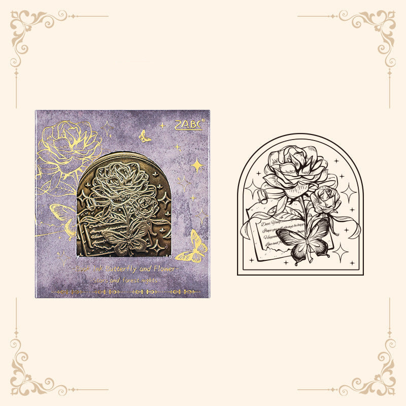  vintage binder clip with its line-art design card
