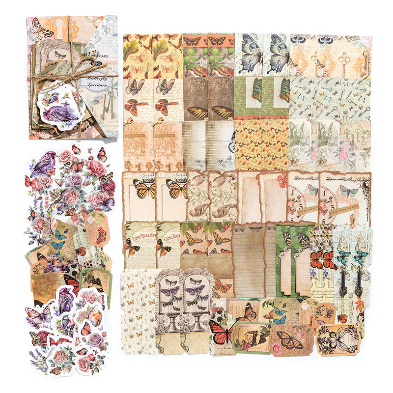 Butterfly Specimens wing — full layout of butterfly cabinet stickers