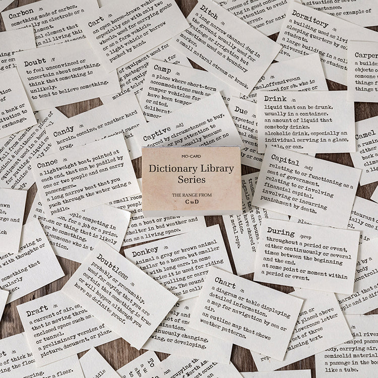 C-D volume - vintage dictionary mini journal library series