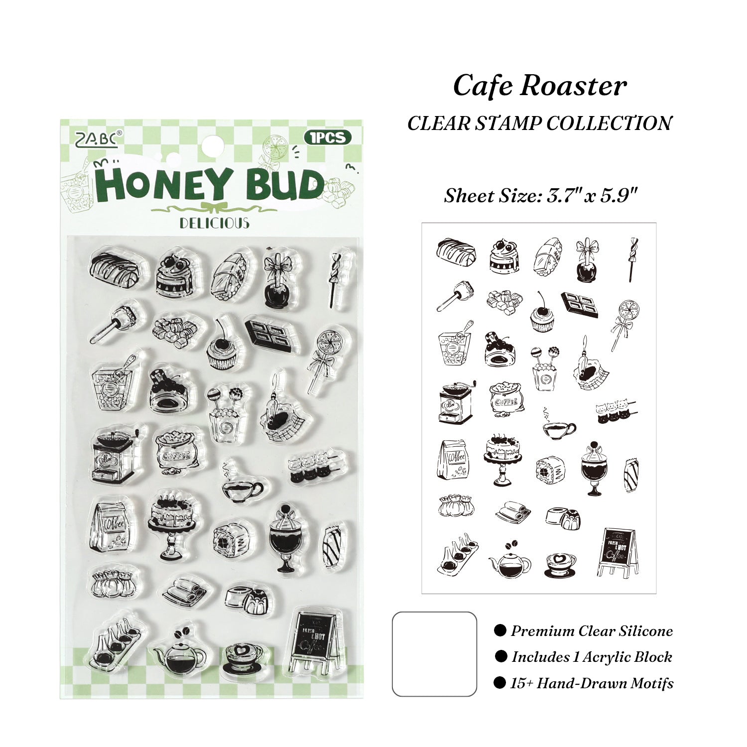 Vintage Patisserie Clear Silicone Stamp Set