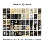 Celestial mysteries vintage aesthetic washi sticker book