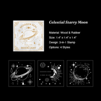 "Miss Time" Vintage 3-in-1 Nesting Wood Stamp