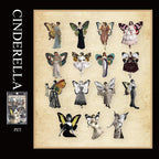 Vintage European Portrait Stickers - 30 PET Sheets Cinderella