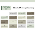 Classical memory sage green vintage dictionary label sticker