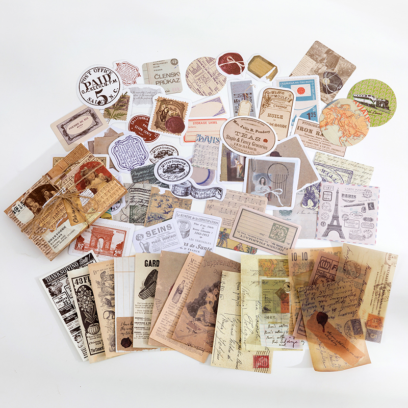 Classical sheet music and mail junk journal layering kit