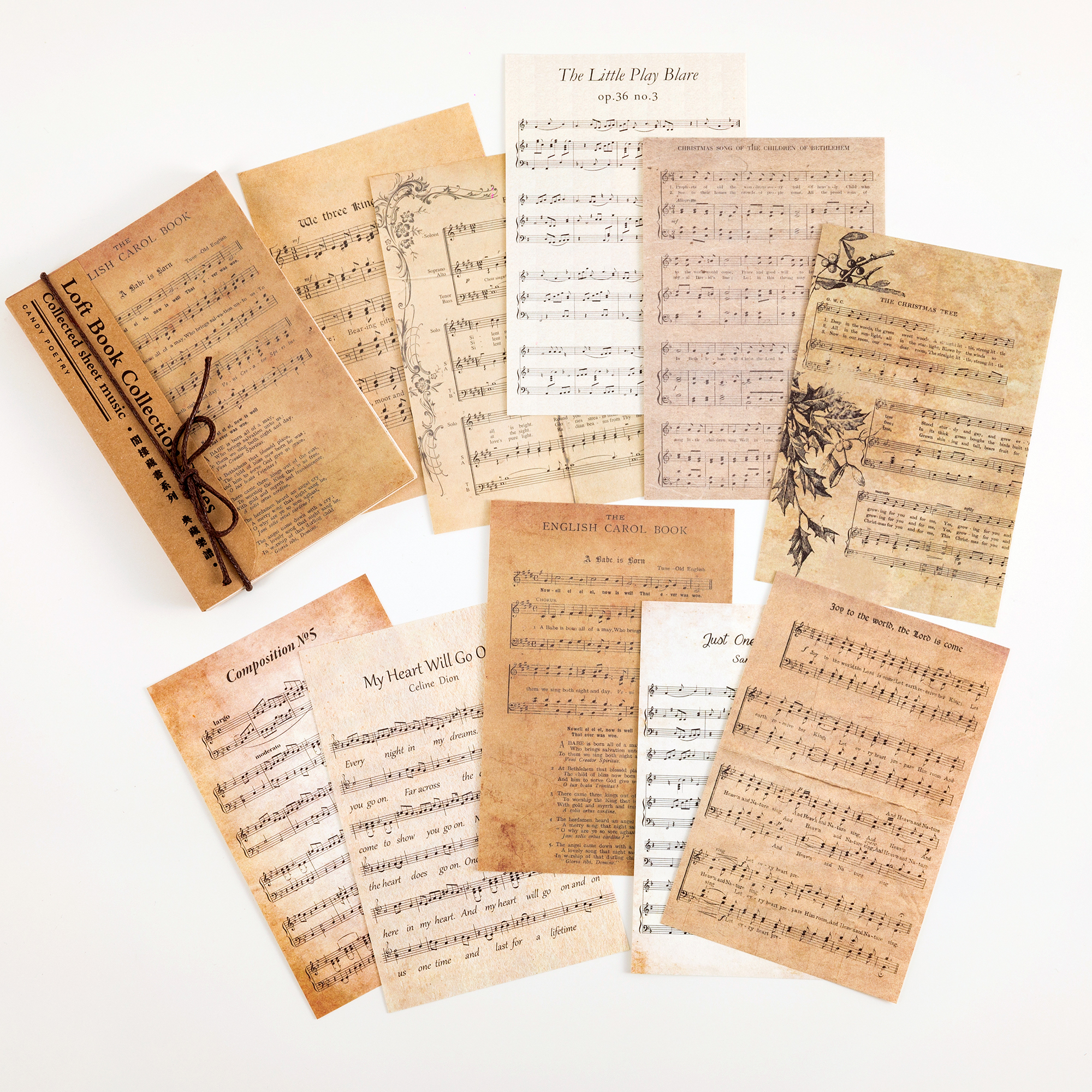 Attic Library Collection - Collection of Sheet Music Vintage Paper