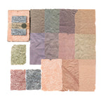 Color Page Collection design - vintage embossed letterpress paper