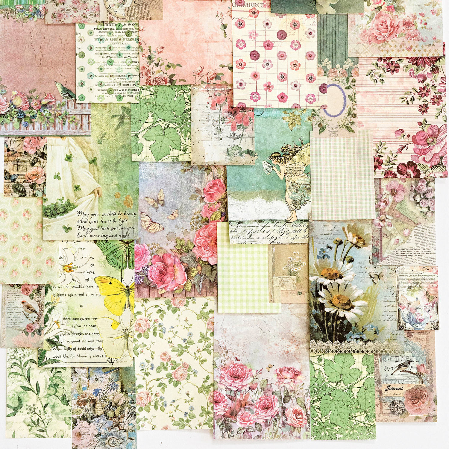 Rustic country post office paper collection for junk journaling