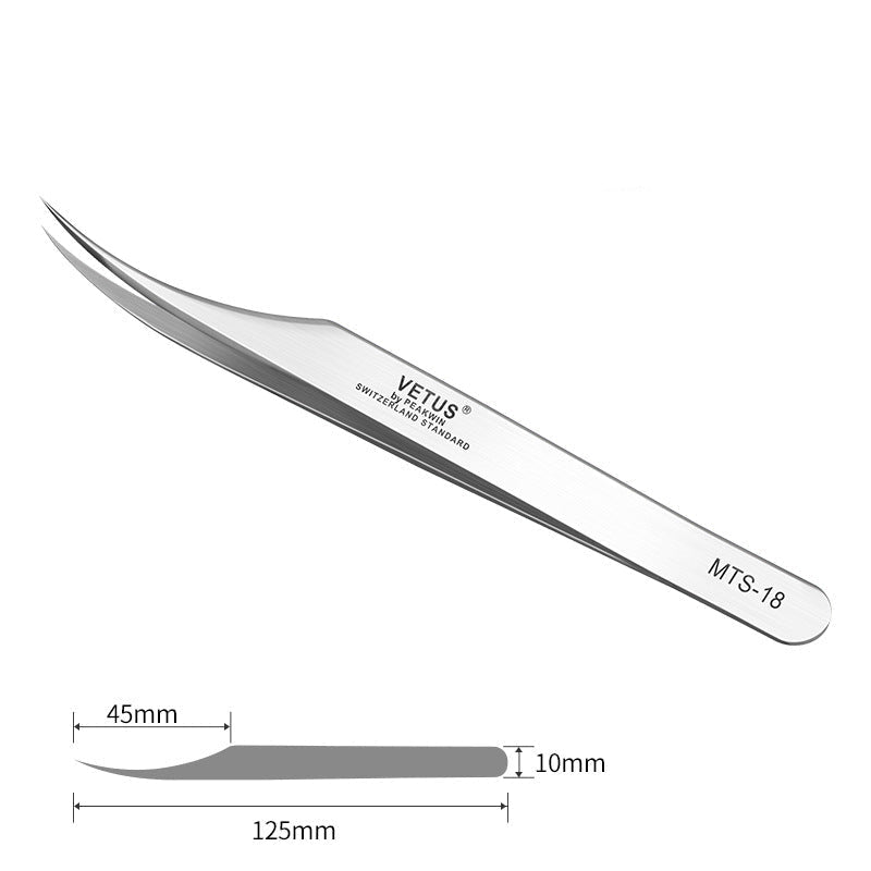 Fine curved tip tweezers for washi tape and nail art