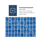 Cyanotype botanicals blue aesthetic journal supplies