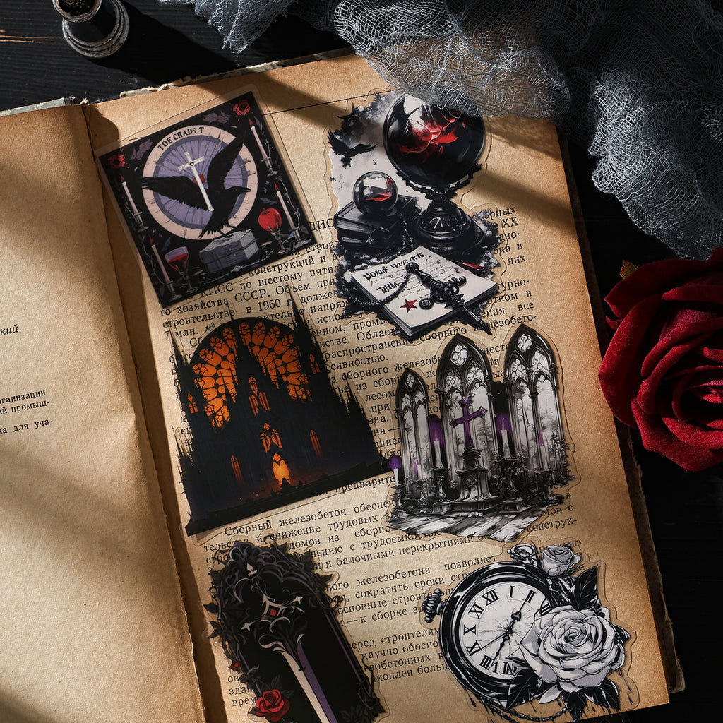 Alternative gothic sticker pack - 50 piece collection display