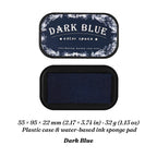 Dark Blue water-based ink pad with open sponge surface