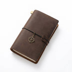 Premium full-grain leather pocket traveler's notebook in Dark Espresso