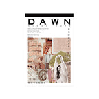 Dawn Tape vintage sticker book - 50 unique retro designs with warm sunset colors