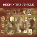 Deep in the Jungle - Tropical ukiyo-e foil stickers with lush botanical designs