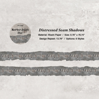 Distressed seam shadows vintage sewing border tape