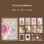 Dream Symphony theme — full sheet of soft floral lace stickers