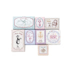 All eight Dream Imprint stamp designs shown in a grid with sample impressions