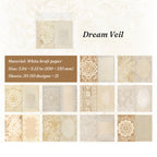 Vintage cream dream veil memo pad with delicate doily patterns and soft botanical borders for planner decoration