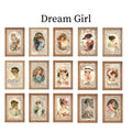 Dream girl sticker collection chart 12 victorian girl portrait designs washi paper