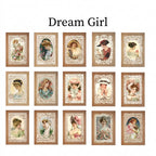 Dream girl sticker collection chart 12 victorian girl portrait designs washi paper