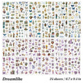 Years of Romance Sticker Book – 24 Washi Sheets, 4 Styles